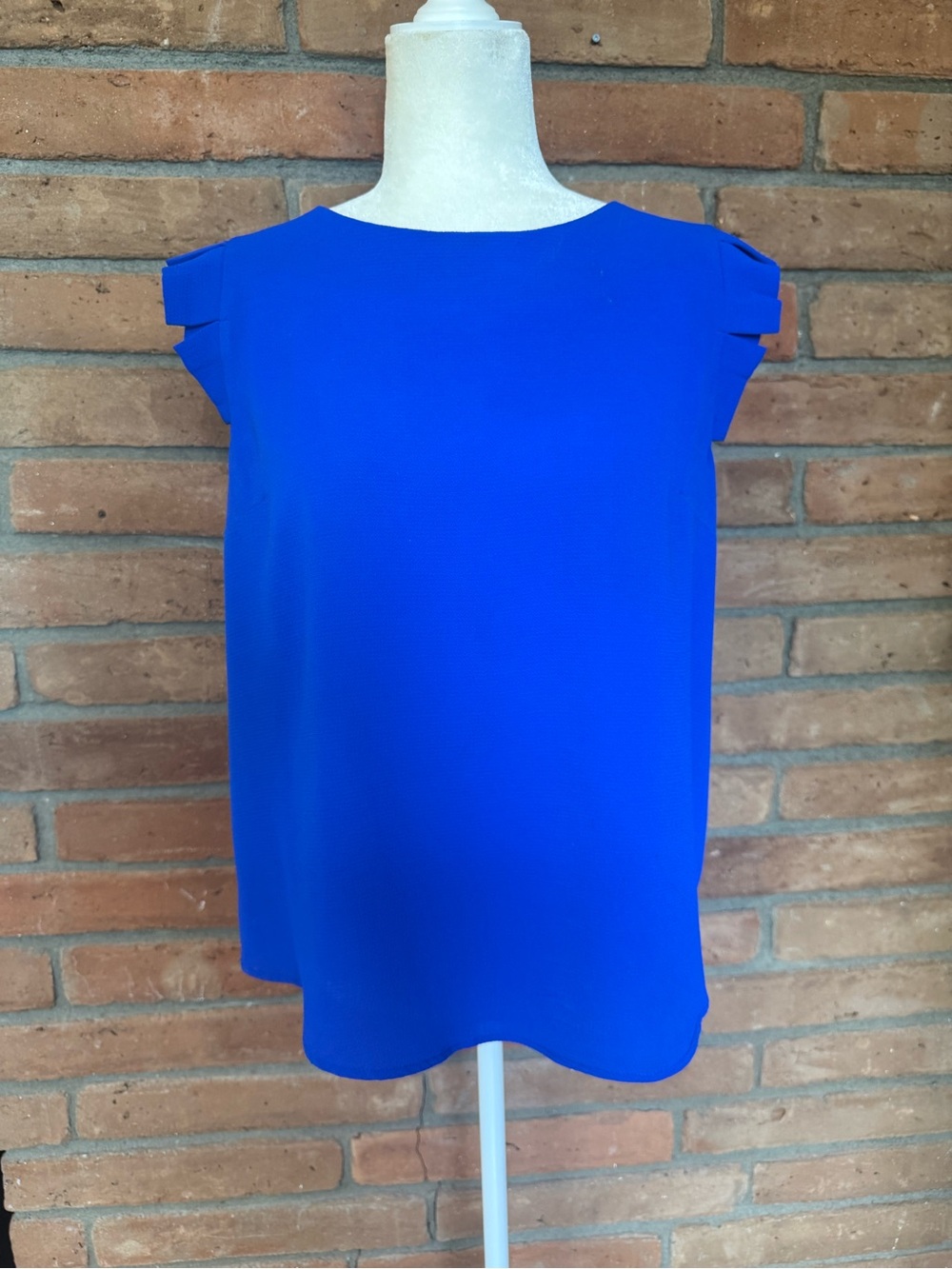 Women's Royal Blue Cap Sleeve Top